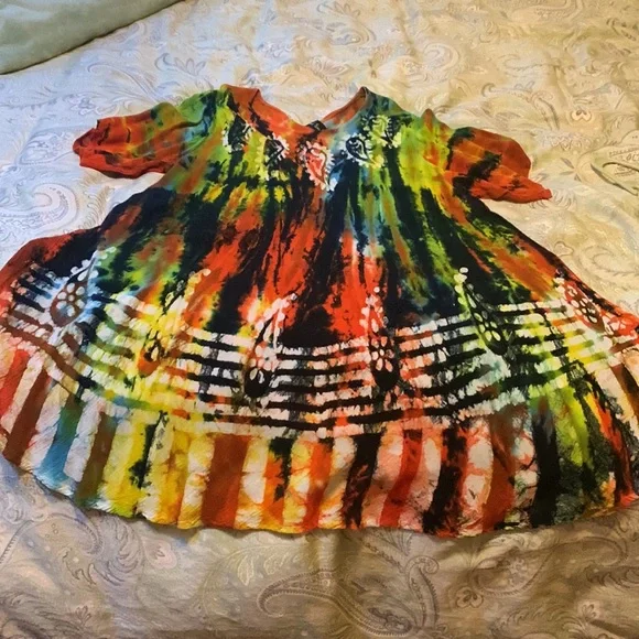 Colorful Gauze Dress - Picture 6 of 9